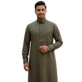 AlHelo Thobe Olive- ثوب الحلو