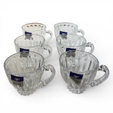 Tea Glass Cups - Set of 6 pcs - طقم كاسات شاي زجاج