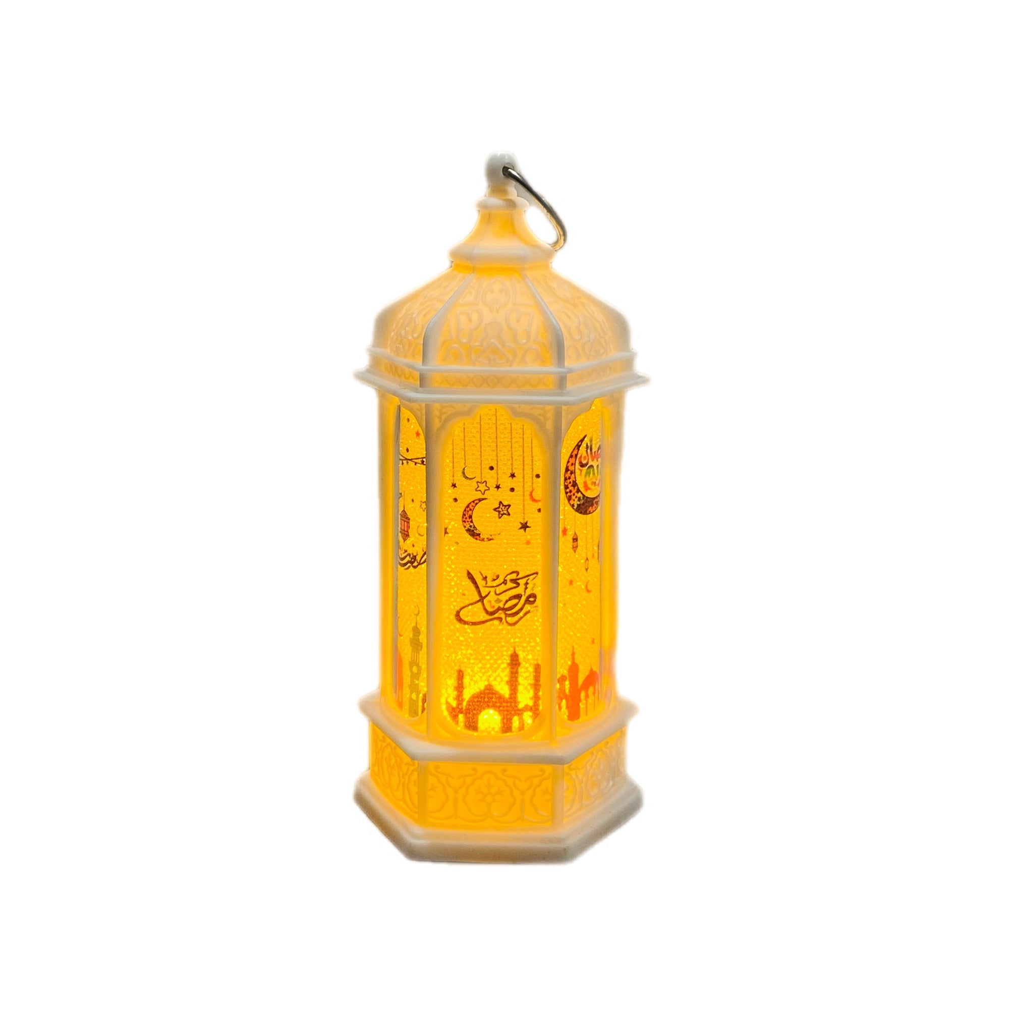 Ramadan Mini Lantern Light -Rmd77- فانوس صغير ضوئي رمضان White