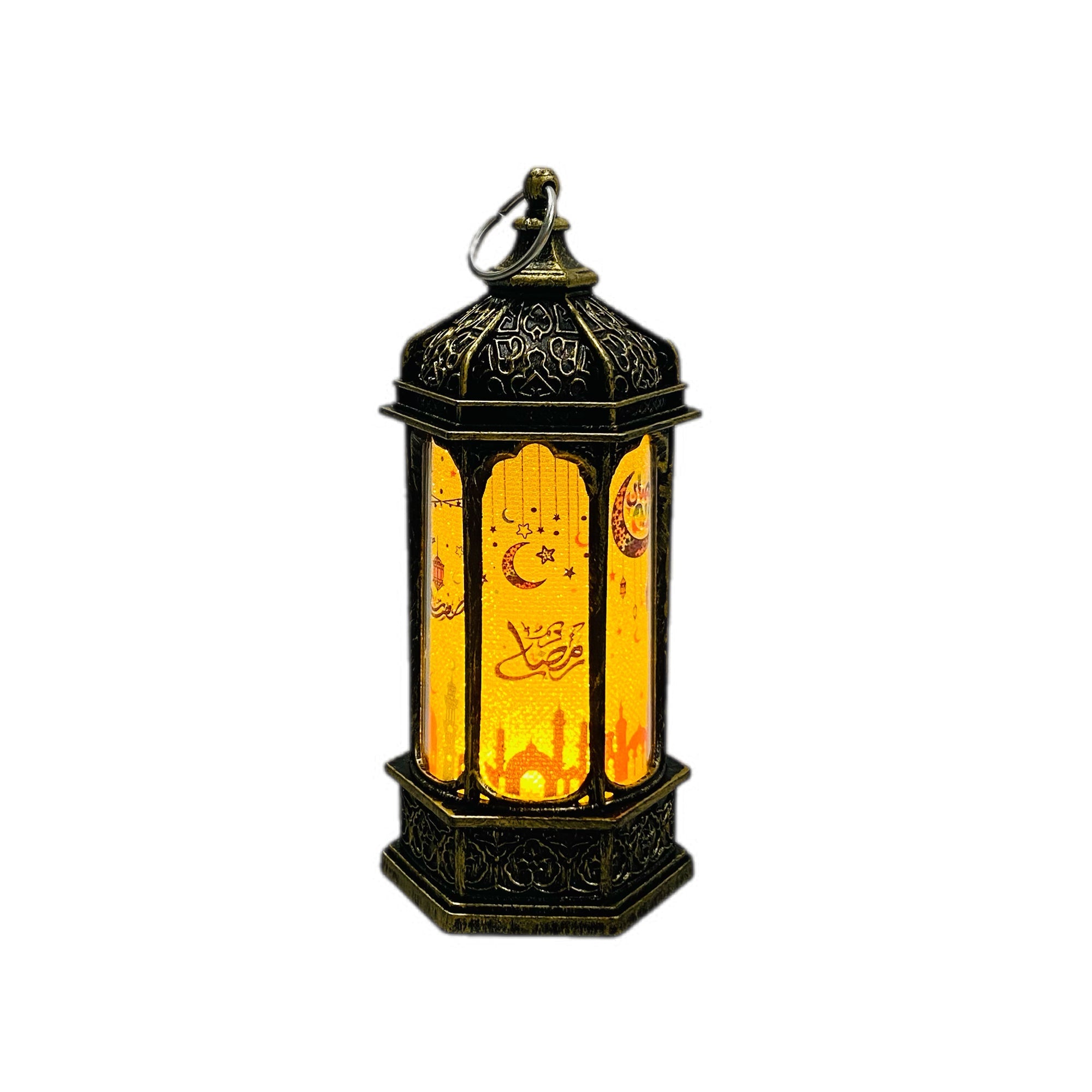 Ramadan Mini Lantern Light -Rmd77- فانوس صغير ضوئي رمضان Gold