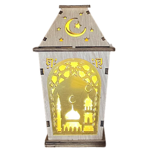 Wooden Led Ramadan Lantern -