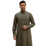 AlHelo Thobe Olive-     ثوب الحلو