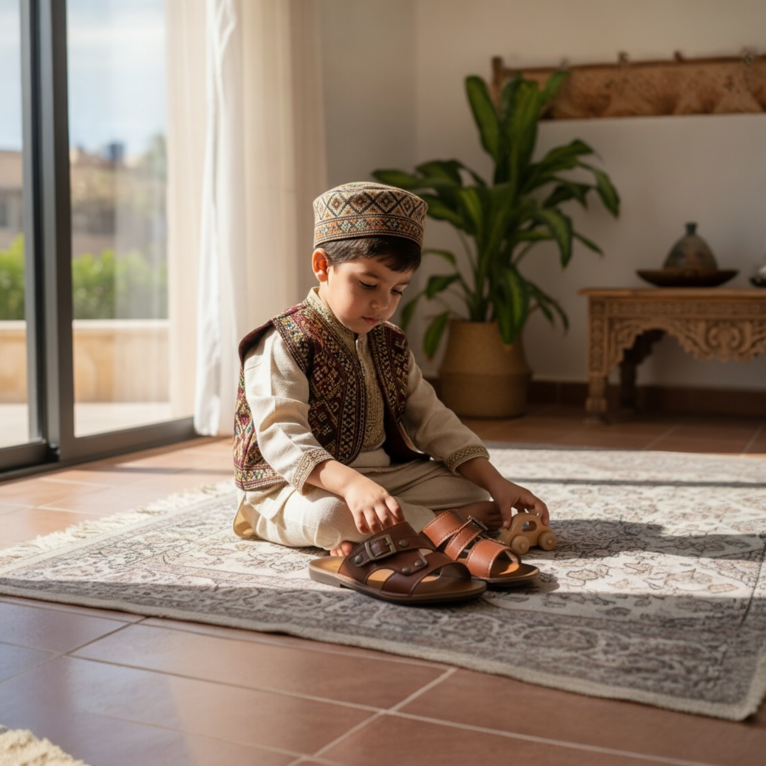 (Copy) Boys Sandal Black -AM6004 - صنادل ولادي