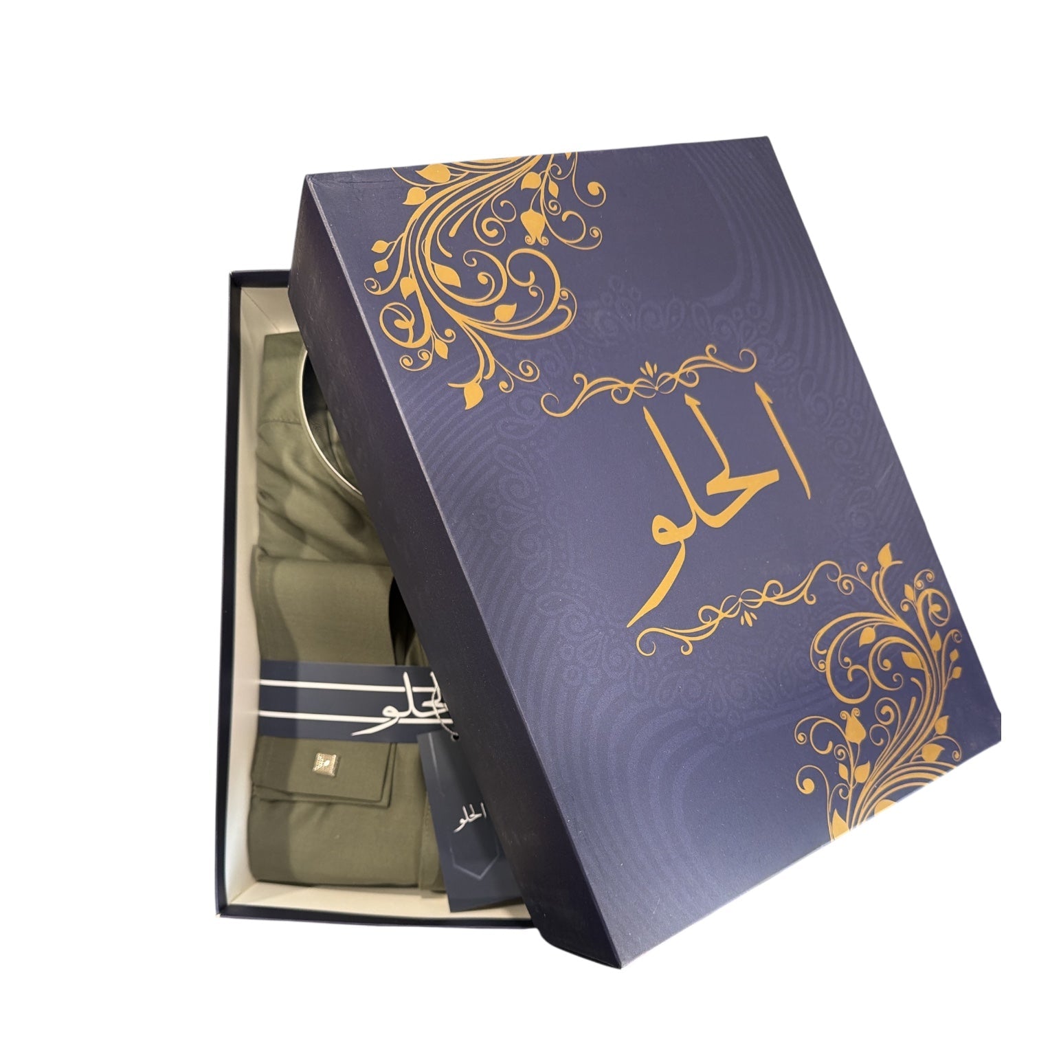 AlHelo Thobe Olive-     ثوب الحلو