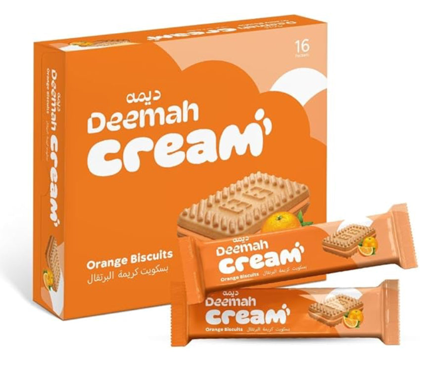 Deemah Orange biscuits 12pk بسكويت كريمة البرتقال