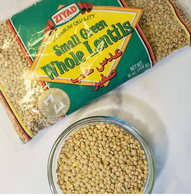 Ziyad small Green Lentils - عدس حب صغير