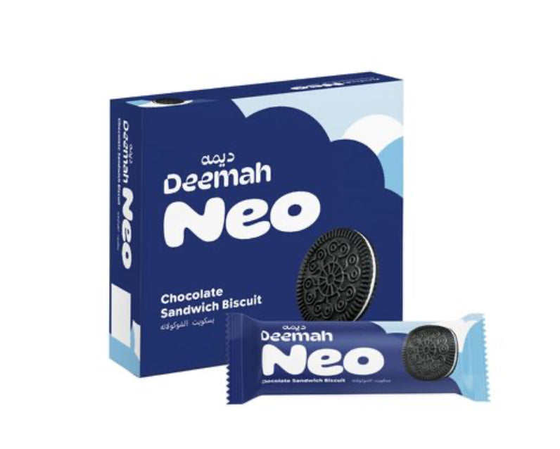Deemah Chocolate Sandwich biscuits NEO -12pk  بسكويت بالشوكلاته نيو