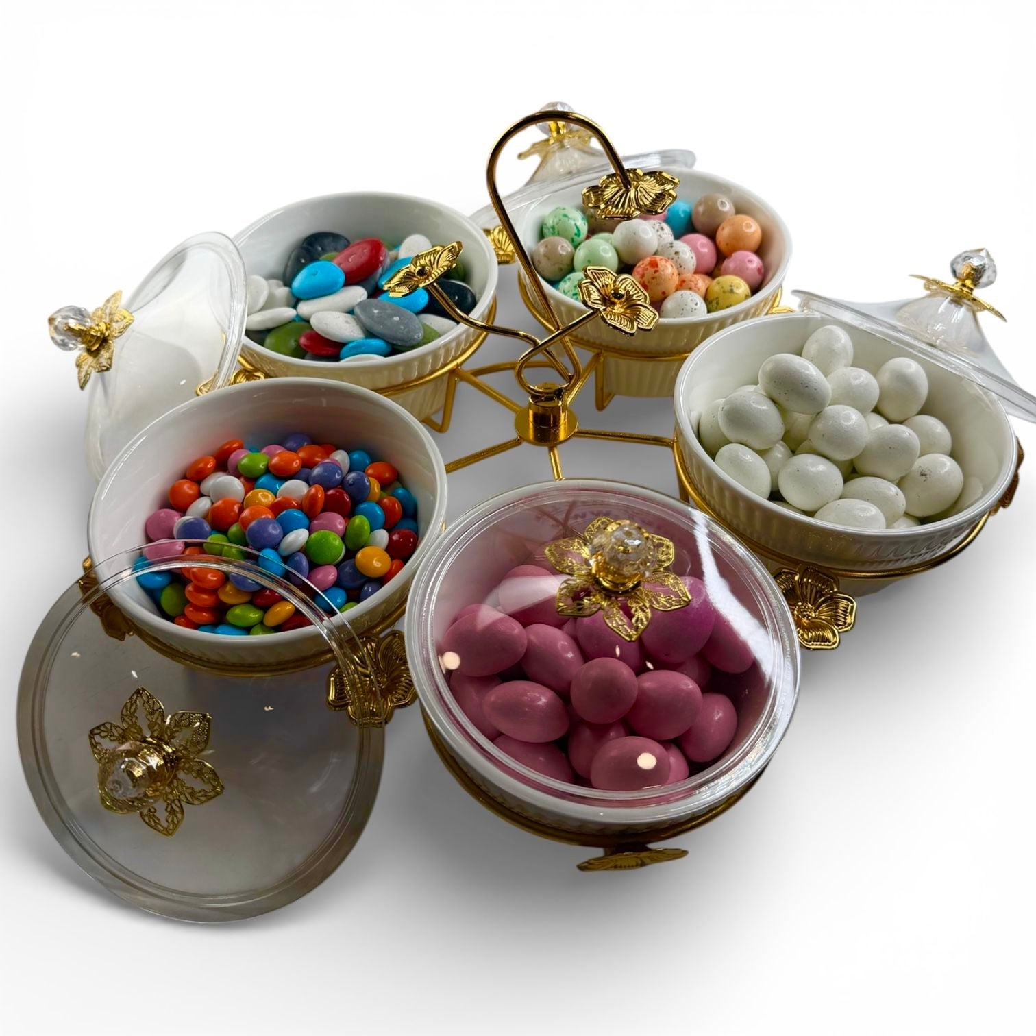Snack dish set circle dish - أطباق تقديم المكسرات شكل دائري