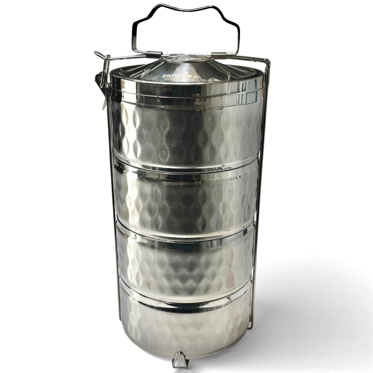 4 Tier Stainless Steel Lunch Box Tiffin Carrier Set - حافظة طعام ستيل أربع طبفات جودة عالية