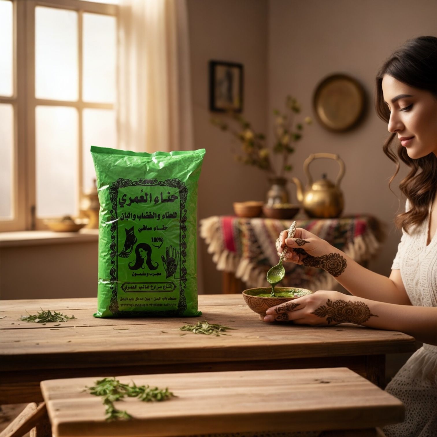Henna AlOmari - Natural Yemeni 500 g -  حناء العمري