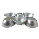 Small Six Steel Bowls 4 in-  ست طاسات معدنيه صغيره