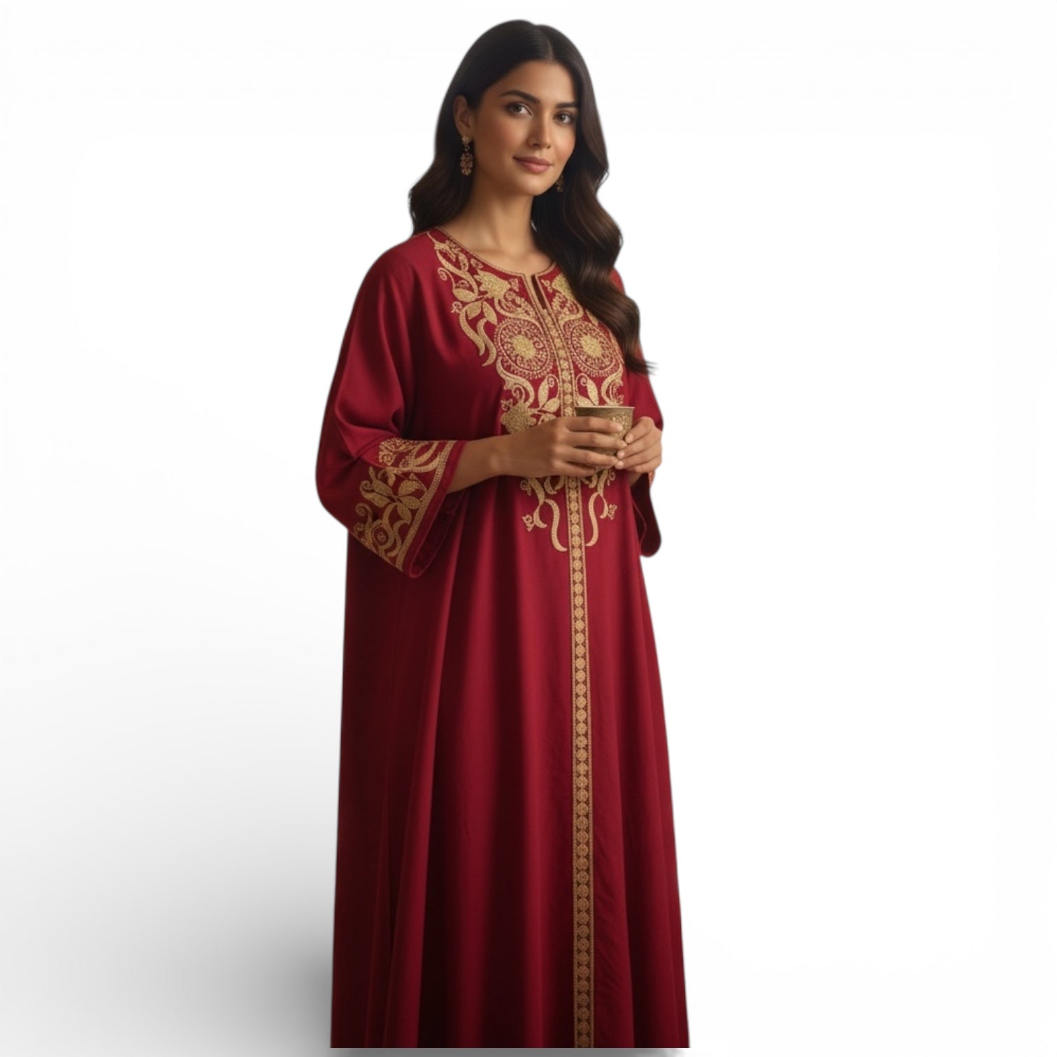 Embroidered Jalabiah -1 Piece - جلابية مطرزة