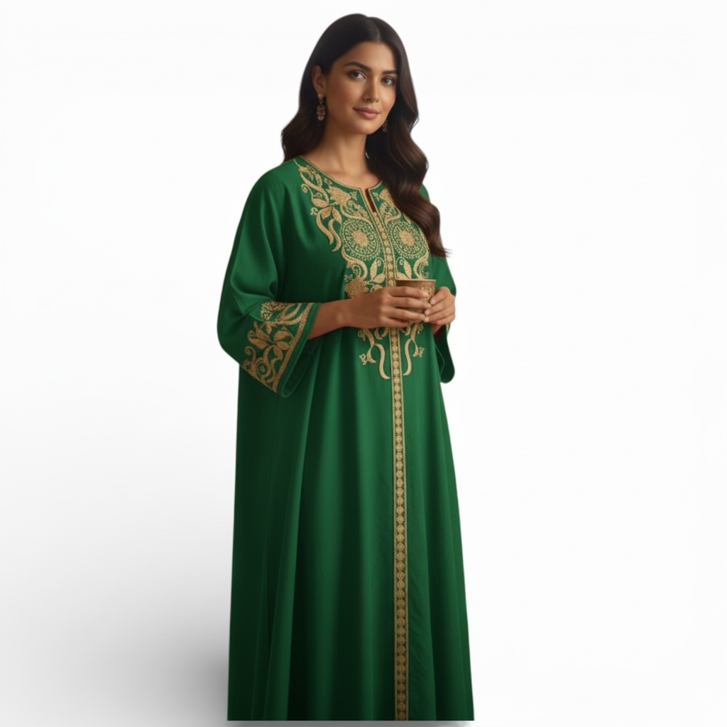Embroidered Jalabiah -1 Piece - جلابية مطرزة
