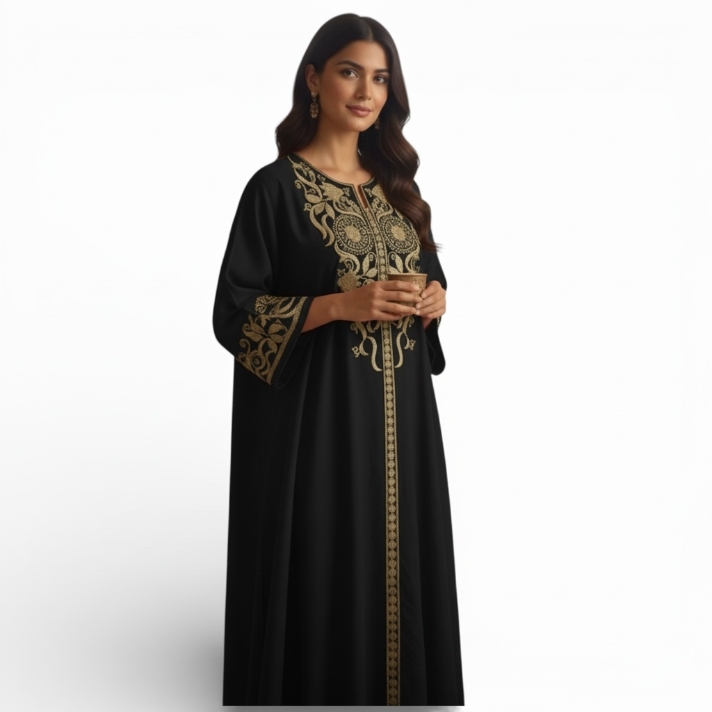 Embroidered Jalabiah -1 Piece - جلابية مطرزة