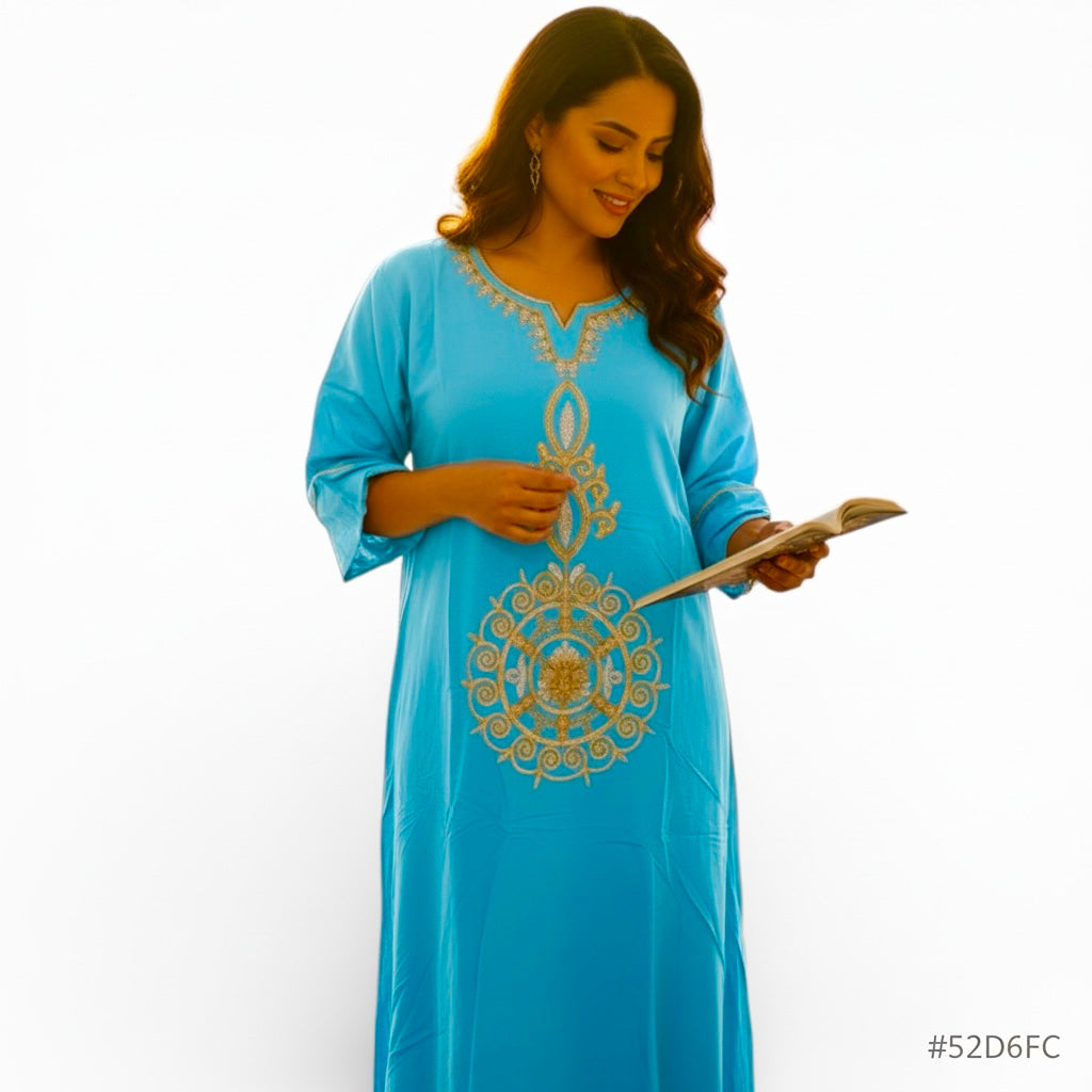Embroidered Jalabiah -1 Piece - جلابية مطرزة
