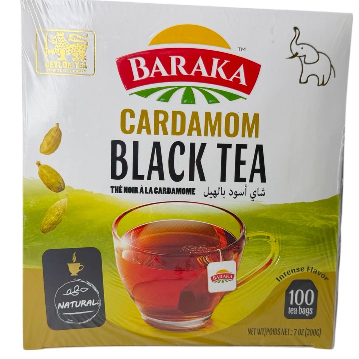 Barka Tea Baraka Black tea with Cardamom 100 bags شاي اسود بالهيل من البركه ...