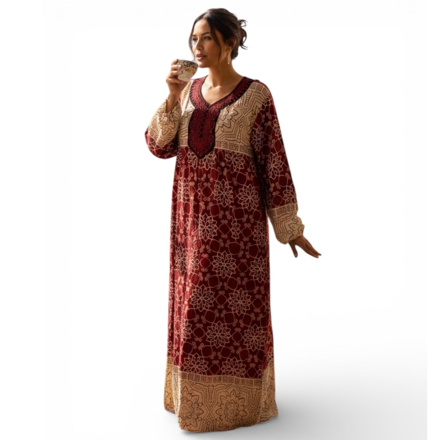 Embroidered Jalabiah  - جلابية مطرزة