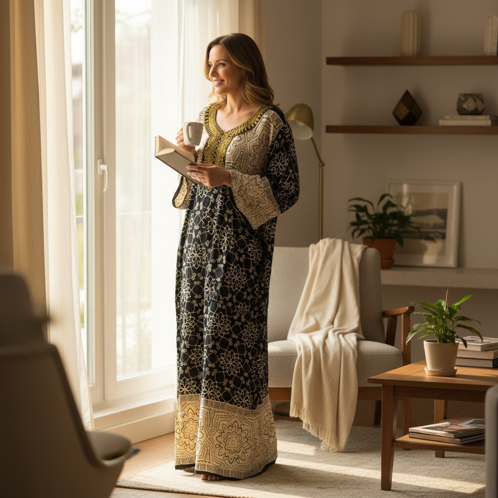 Embroidered Jalabiah  - جلابية مطرزة