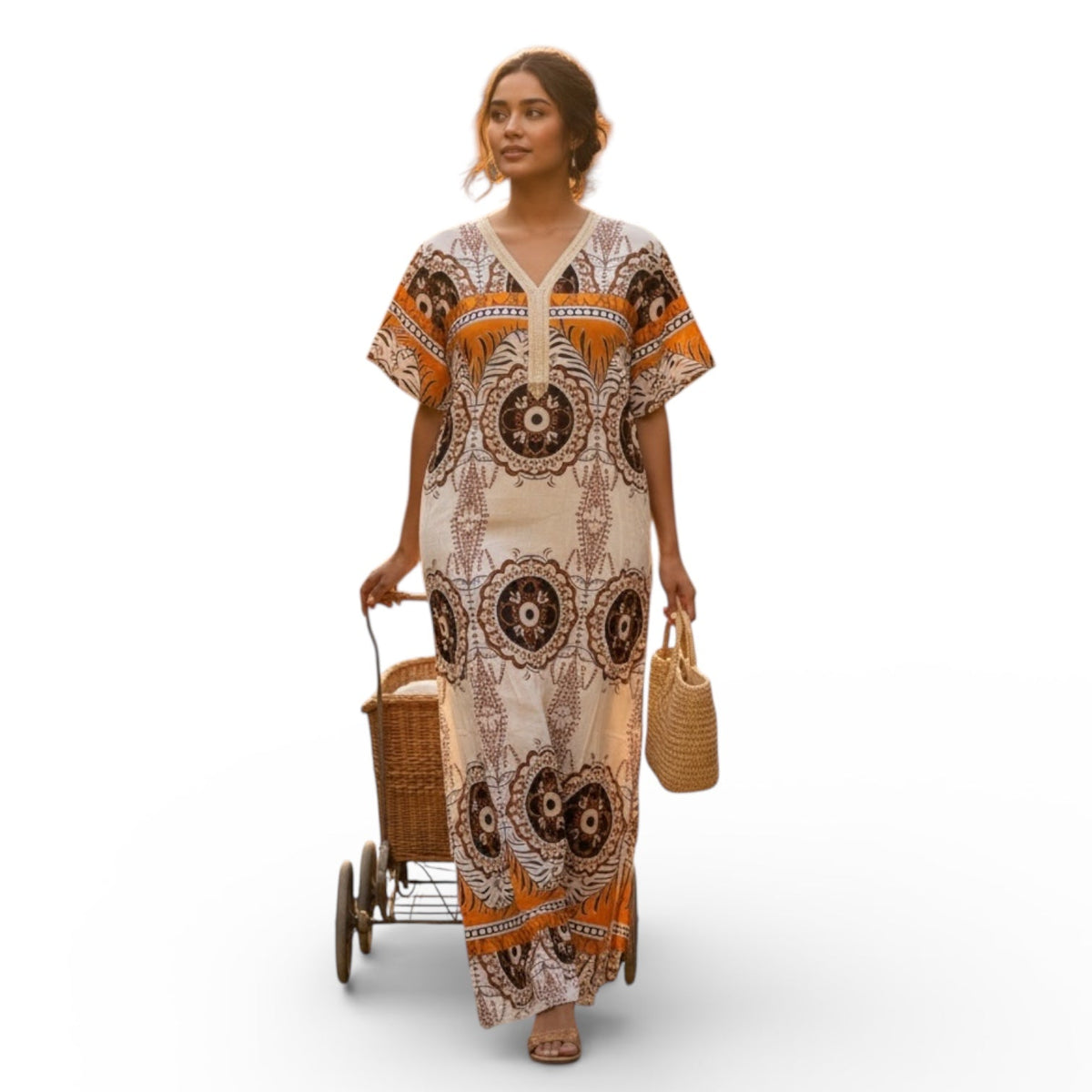 Half-sleeved galabiya  - جلابيه نص كم خفيفه