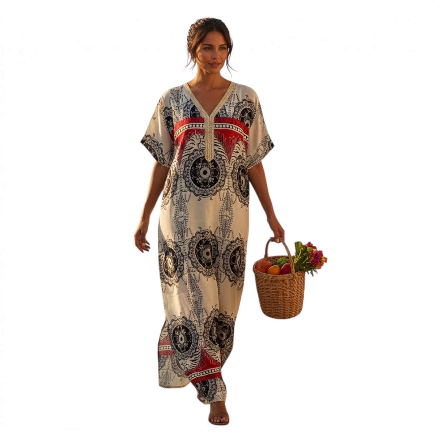 Half-sleeved galabiya  - جلابيه نص كم خفيفه