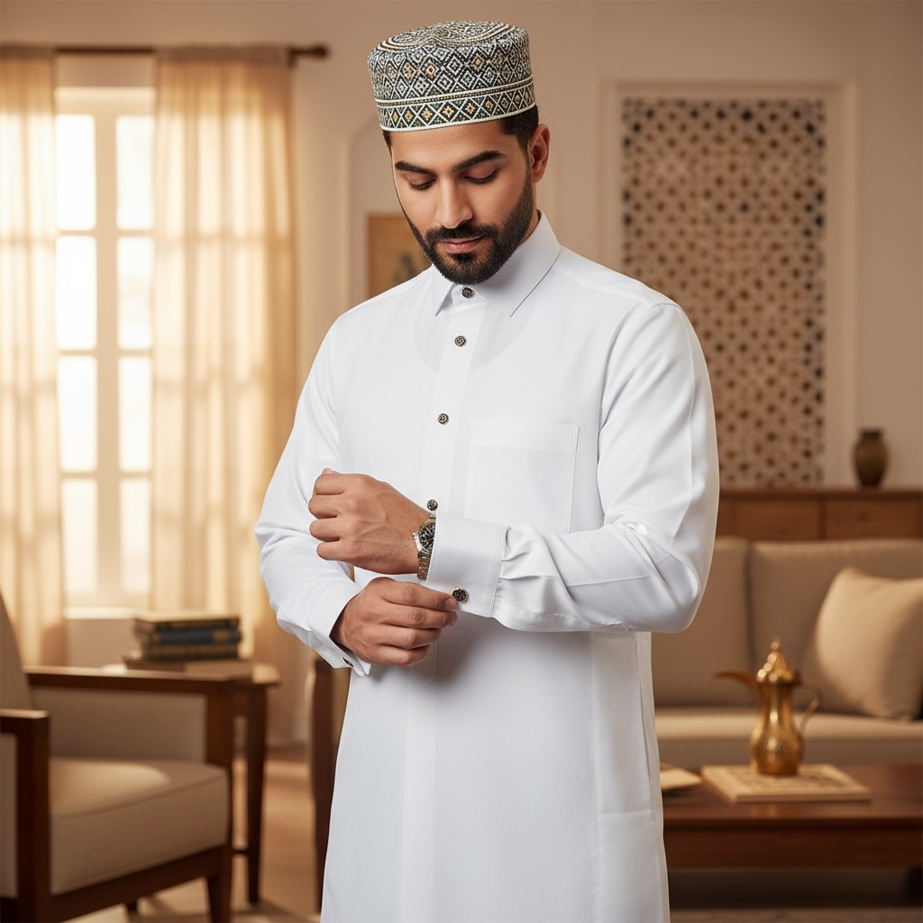 White Men’s Thobe - ثوب رجالي أبيض