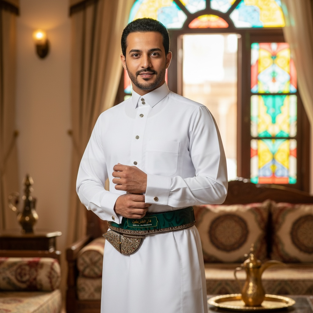 White Men’s Thobe - ثوب رجالي أبيض