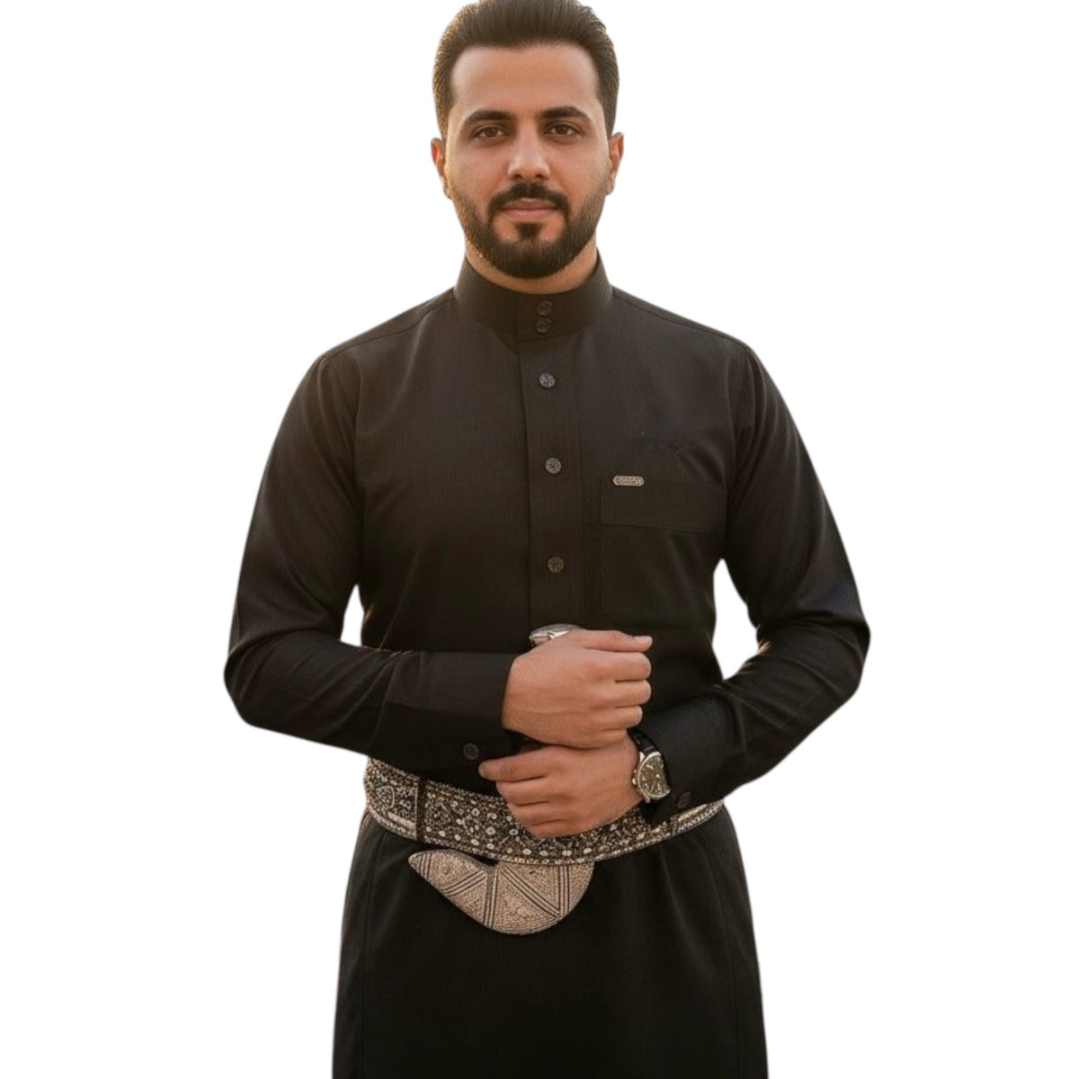 AlHelo Thobe Black -     ثوب الحلو اسود