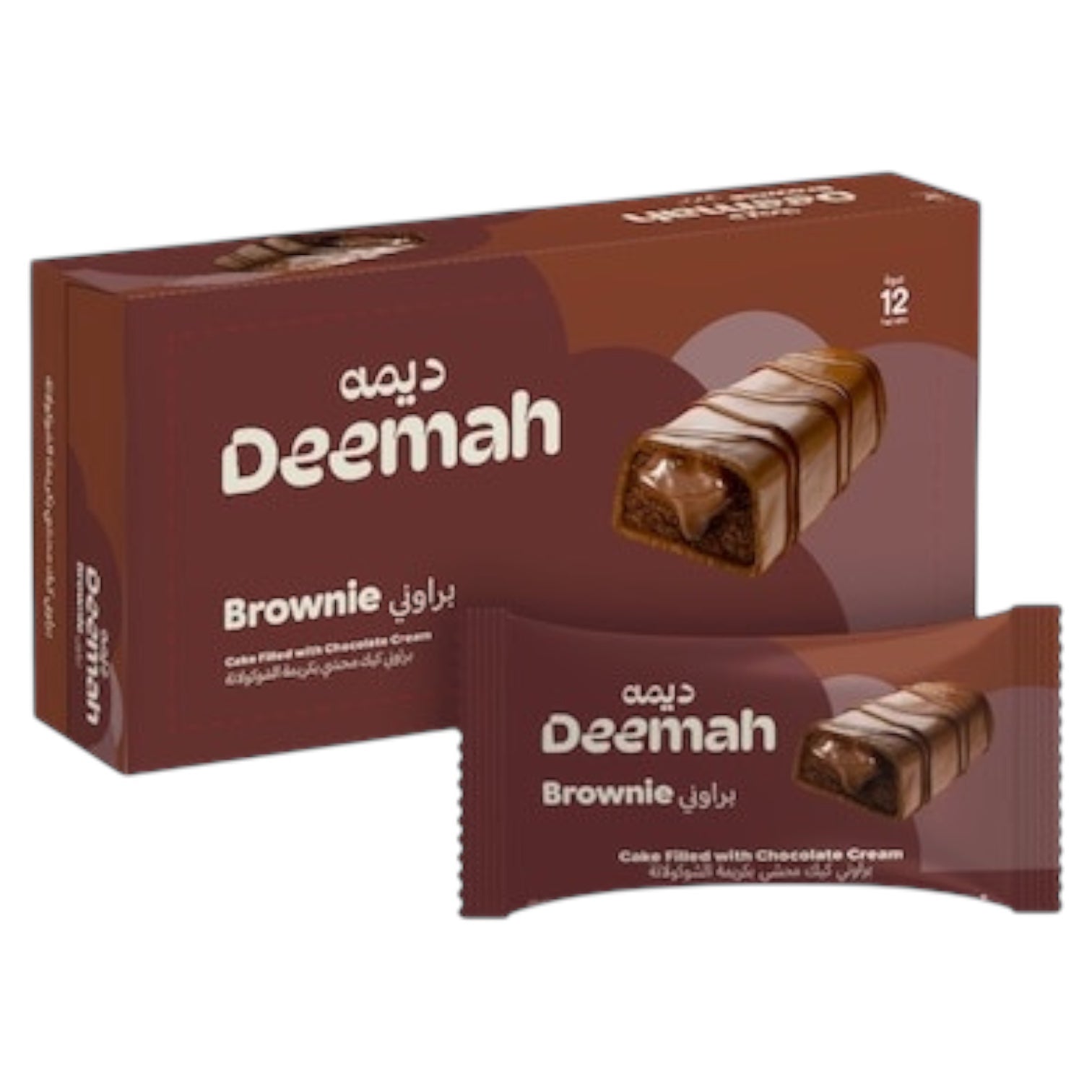 Deemah chocolate Brownie Cake 12pk-  ديمه براوني بالشكولاتة
