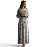 Belt Dot  Turkish Dress RA1319- فستان تركي بحزام منقط