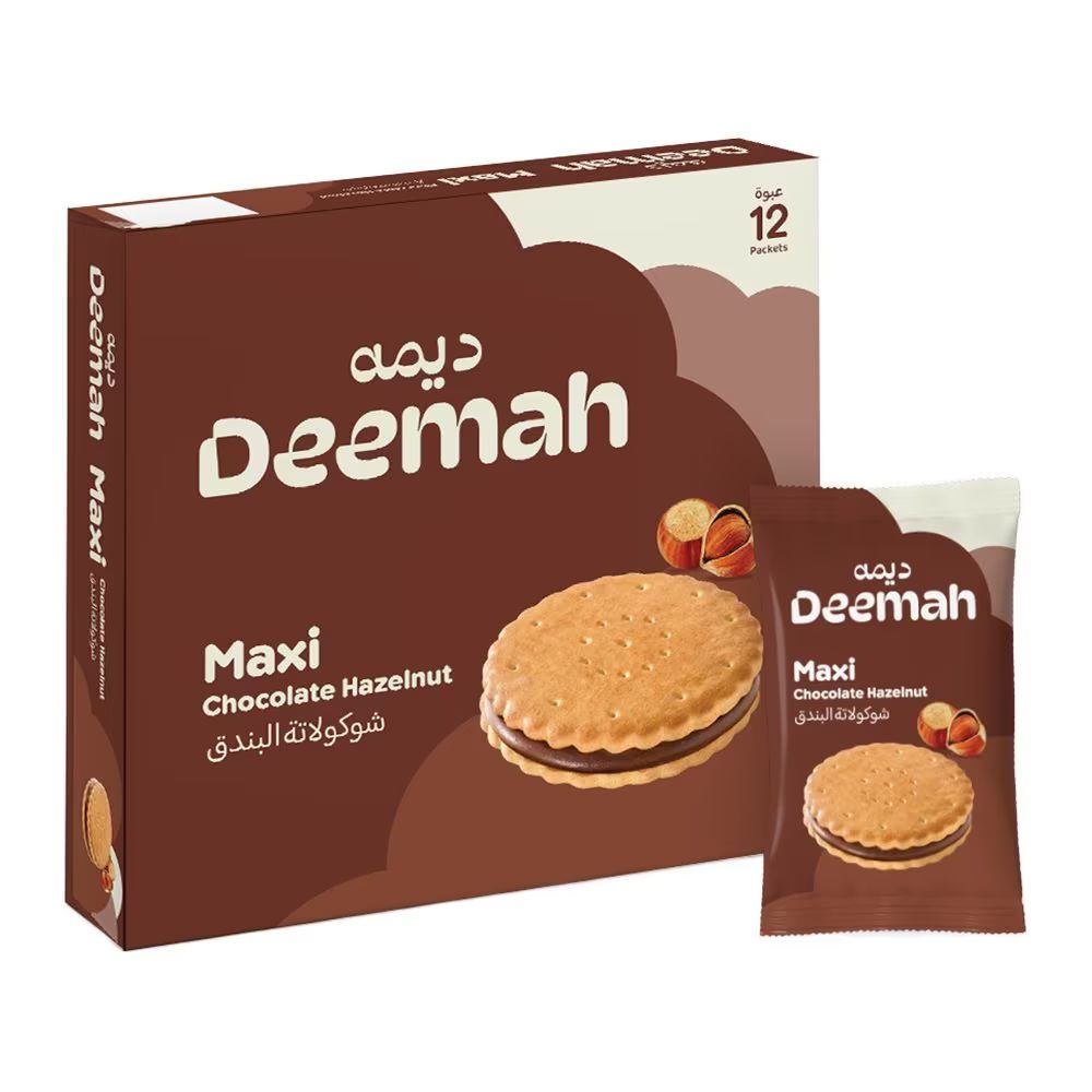 Deemah Maxi Chocolate Hauzelnut 12pk- ديمة ماكسي شوكولاتة البندق