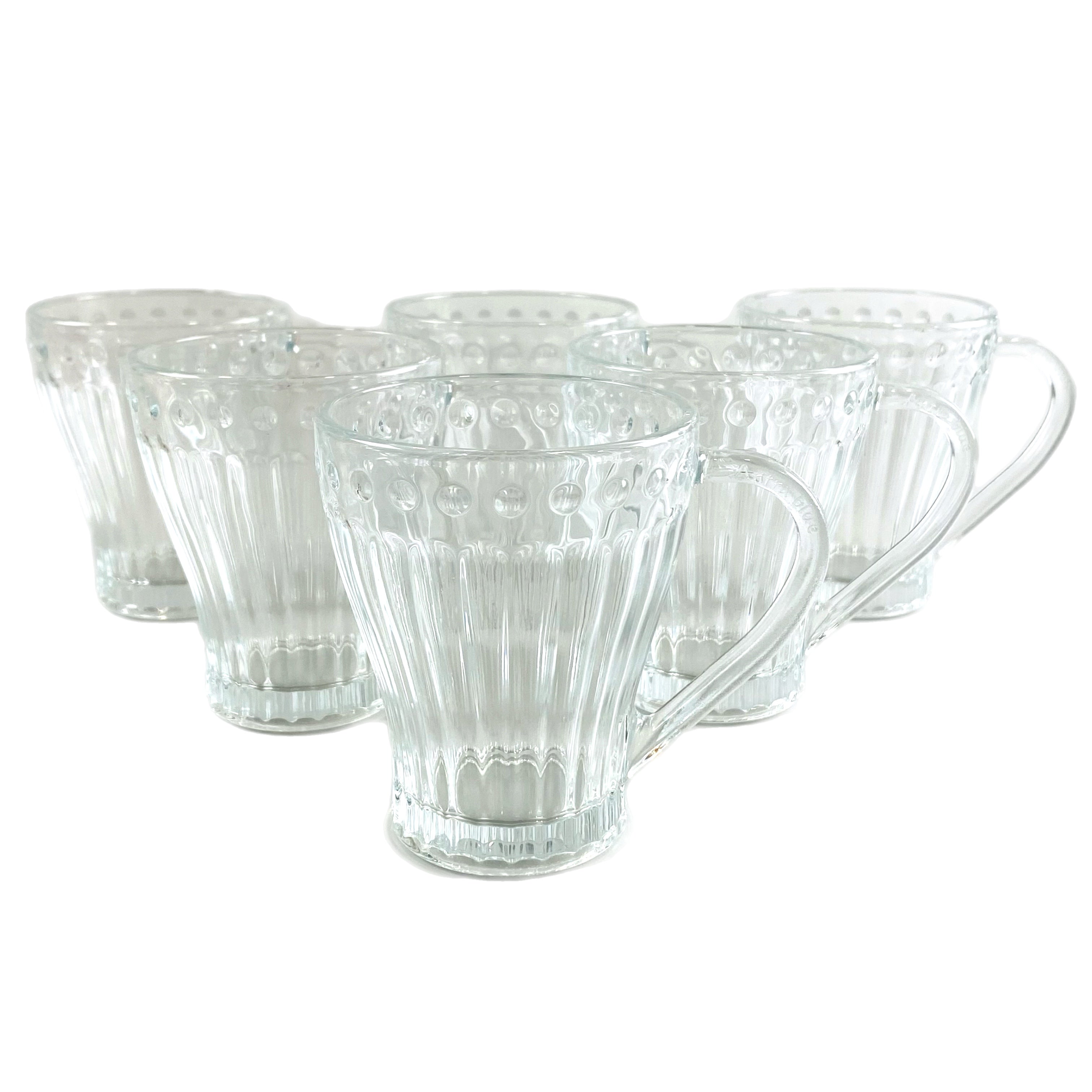 Tea Glass Cups - Set of 6 pcs -  طقم كاسات شاي زجاج