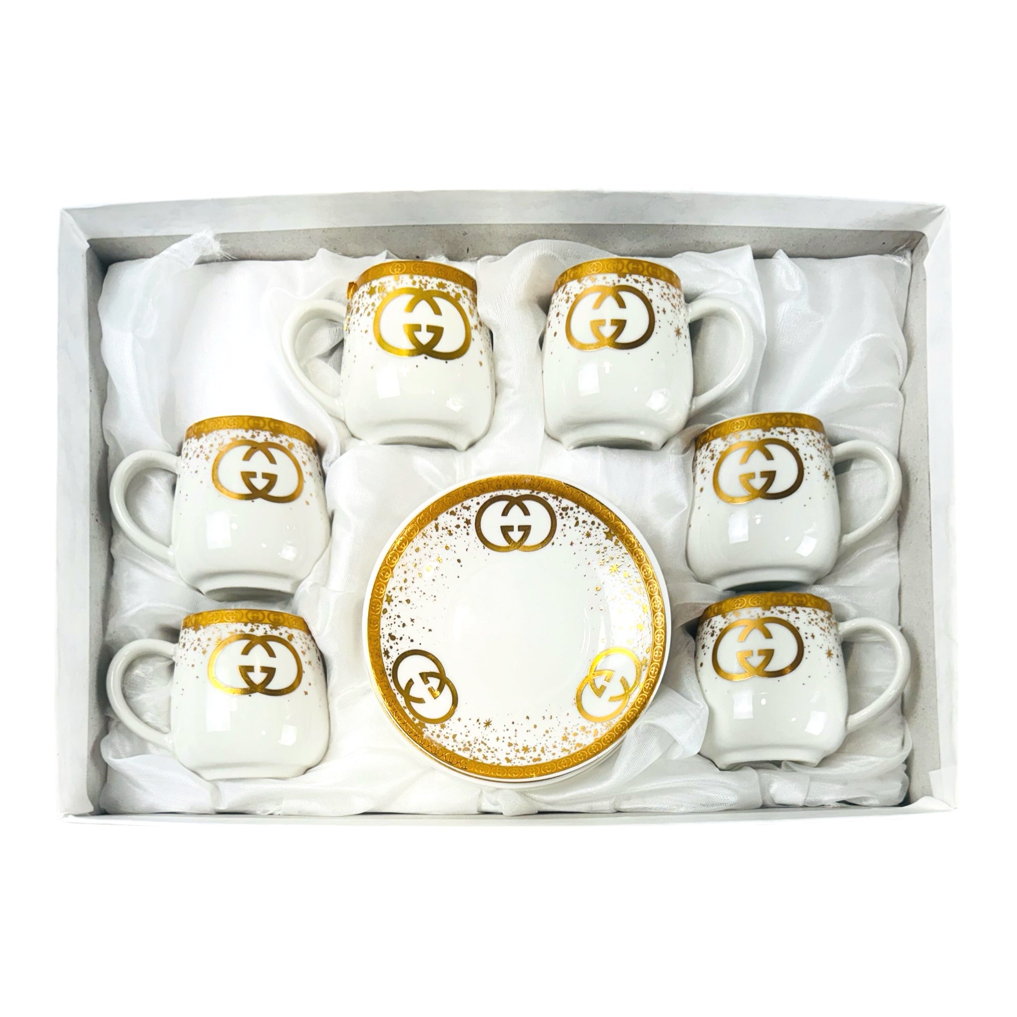 Turkish Coffee Cups Set 12 pcs - K5 - طقم فناجين قهوة تركية