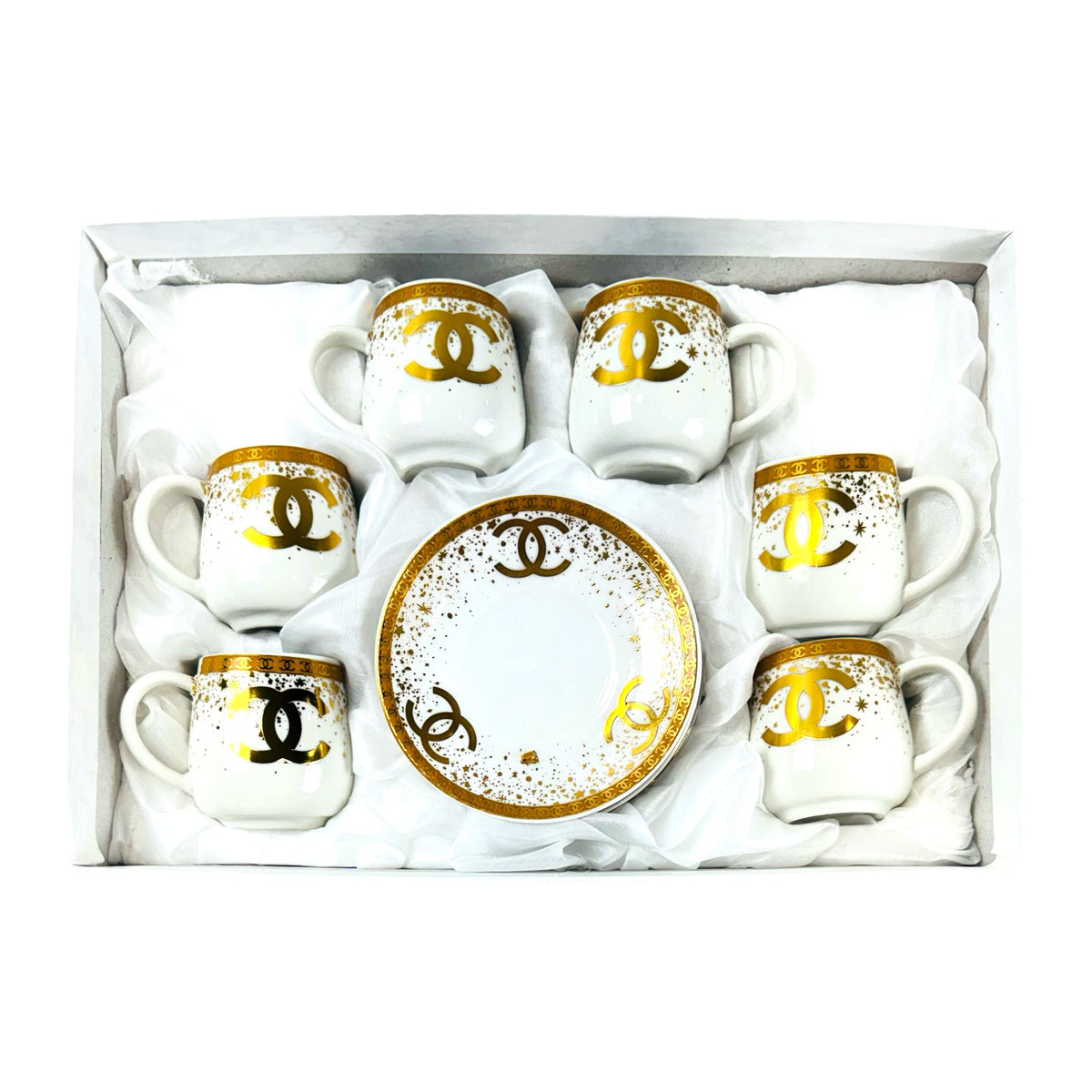 Turkish Coffee Cups Set 12 pcs - K6 - طقم فناجين قهوة تركية