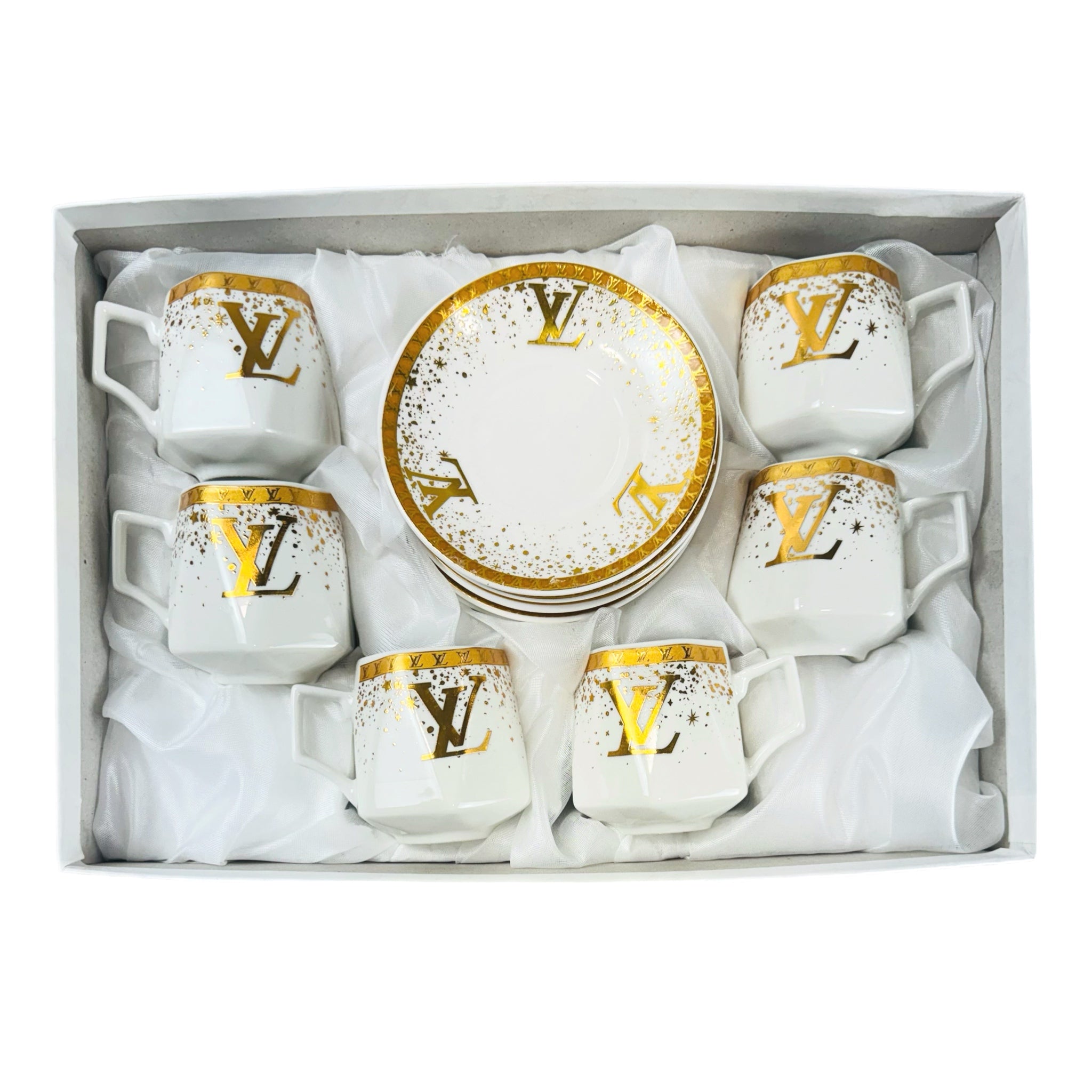 Turkish Coffee Cups Set 12 pcs - K7 - طقم فناجين قهوة تركية