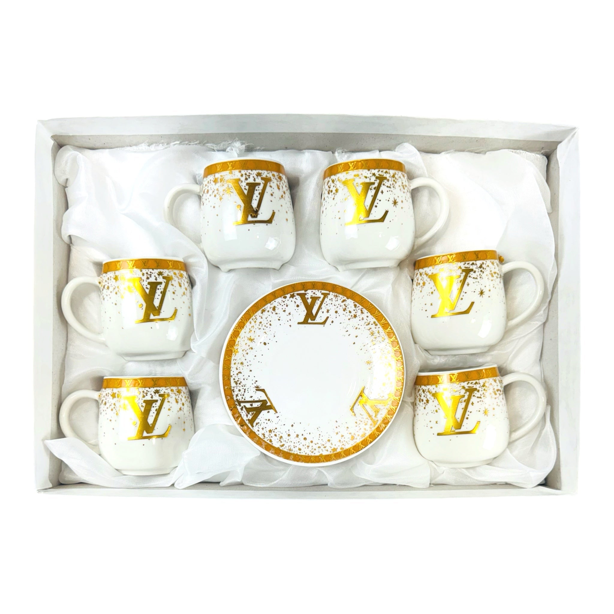 Turkish Coffee Cups Set 12 pcs - K8 - طقم فناجين قهوة تركية