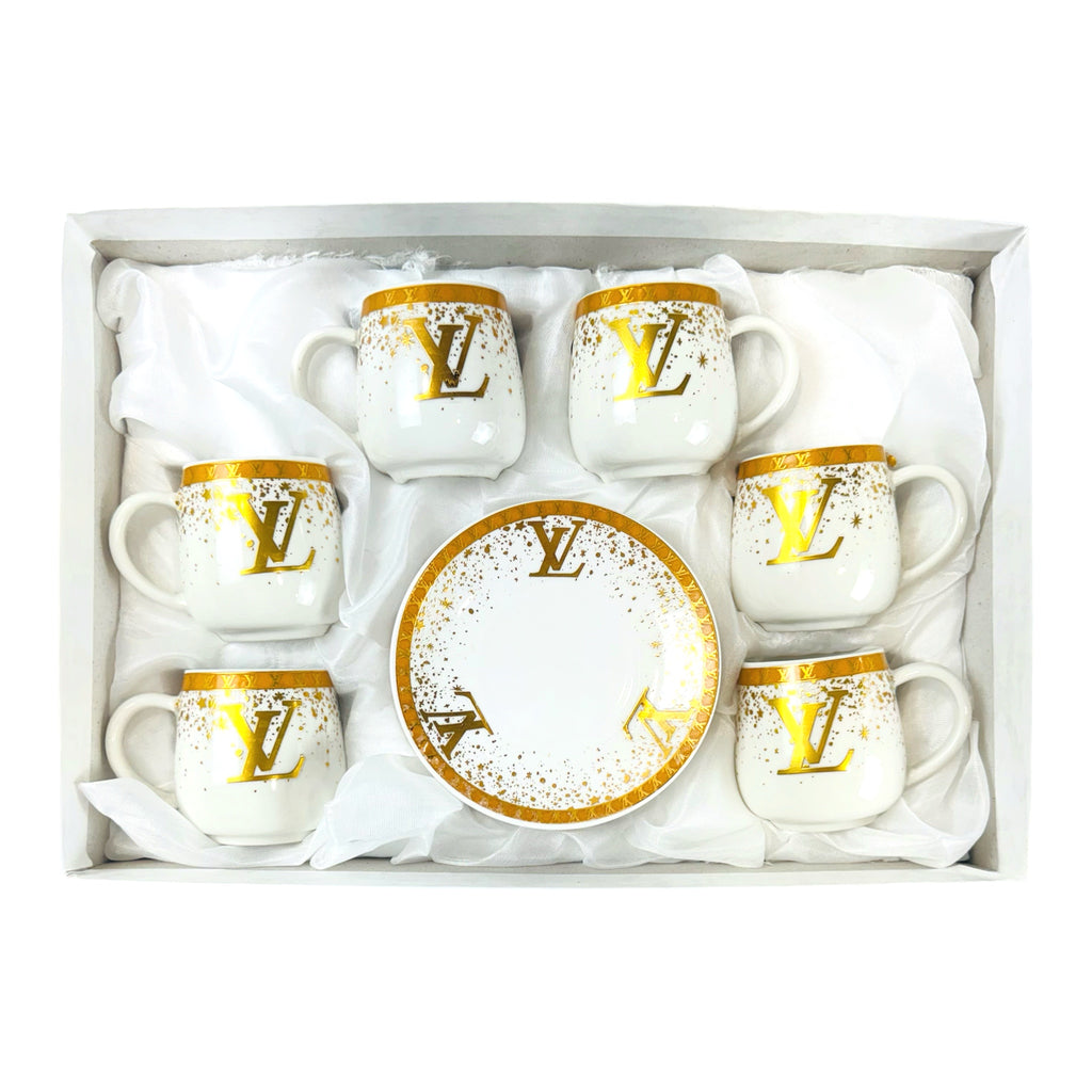 Turkish Coffee Cups Set 12 pcs - K8 - طقم فناجين قهوة تركية