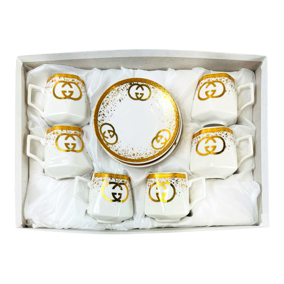 Turkish Coffee Cups Set 12 pcs - K10 - طقم فناجين قهوة تركية