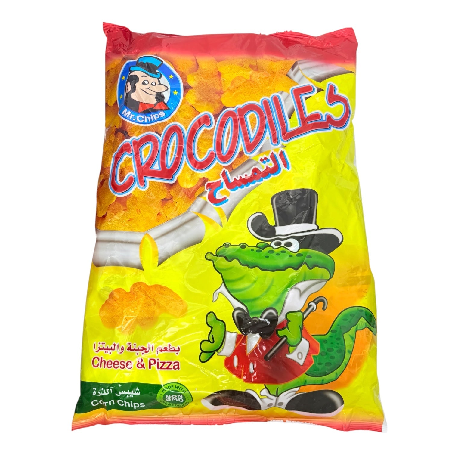 MR.CHIPS CROCODILE , CHEESE & PIZZA , CORN CHIPS 15pcs