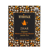 MINA, ZHAR , ORGANIC, MOROCCAN ORANGE BLOSSOM GREEN TEA, 15 SACHETS