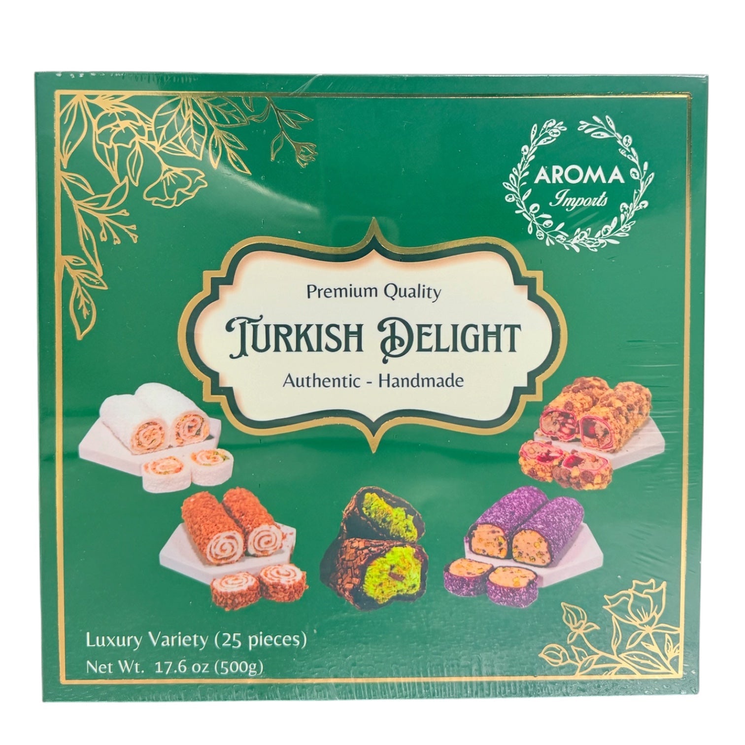Aroma Premium Quality Turkish Delight Authentic-Handmade 25 pieces 500g