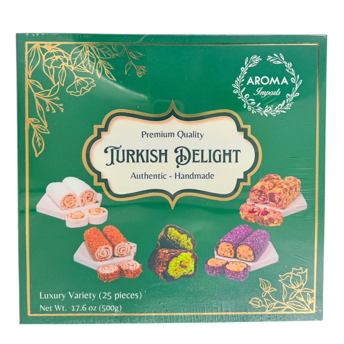 Aroma Premium Quality Turkish Delight Authentic-Handmade 25 pieces 500g