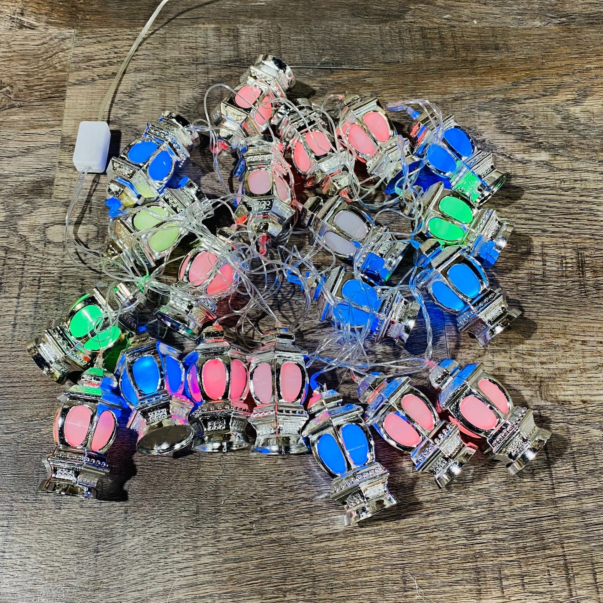 Led Light Lantern Ramadan Decoration- Gold