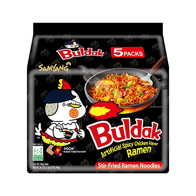 5Pk Noodles Spicy Chicken Flavor - Grocery