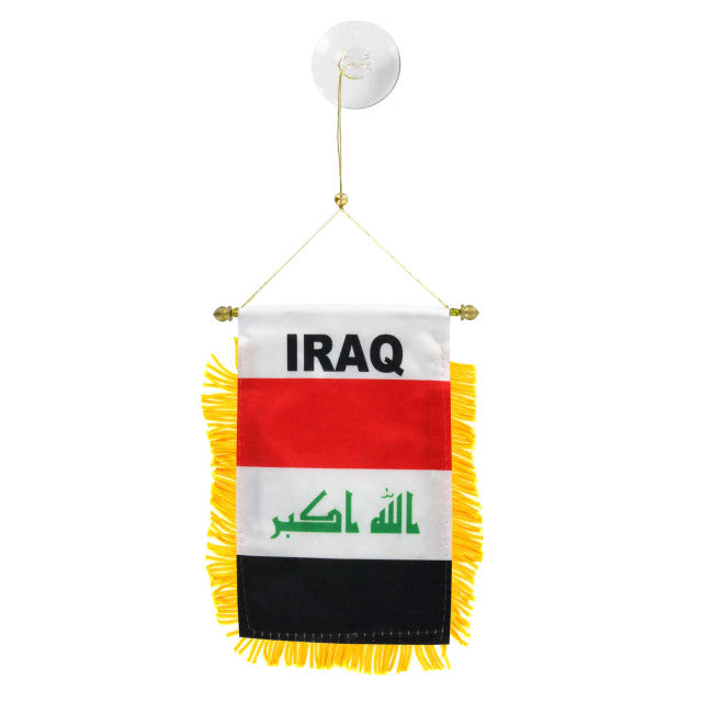 Iraq Mini Hanging Flag