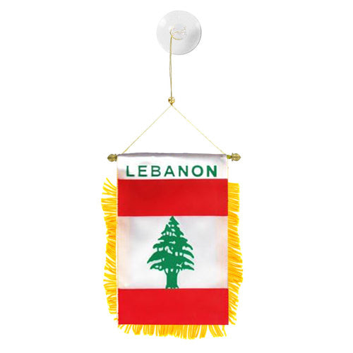 Lebanon Mini Hanging Flag