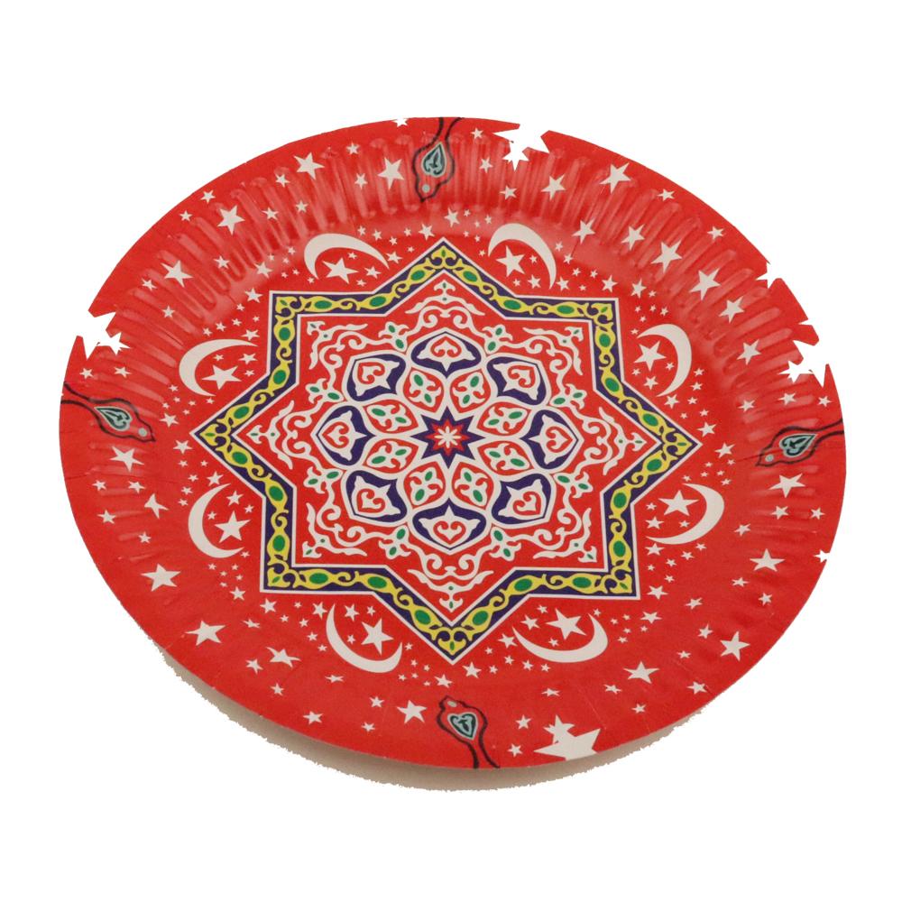 Ramadan Round Paper Plates 9 Pack Of 10 Pcs - Option2