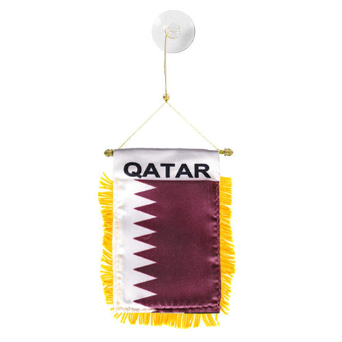 Qatar Mini Hanging Flag